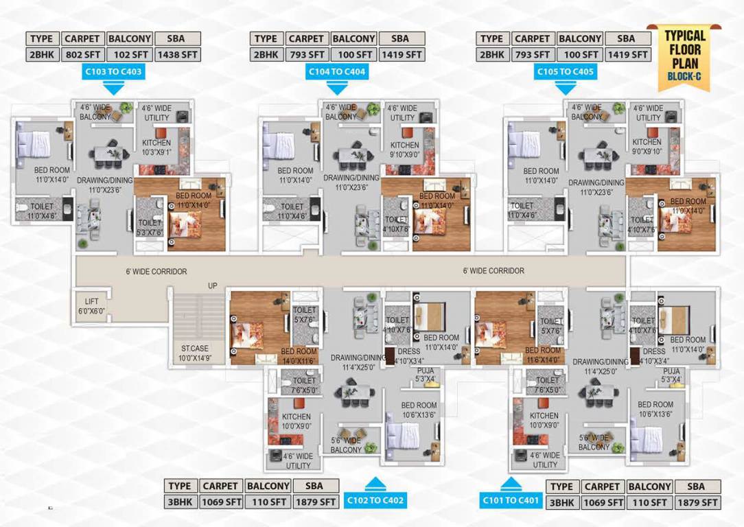  enclave annex Block C Cluster Plan Typical Floor Plan