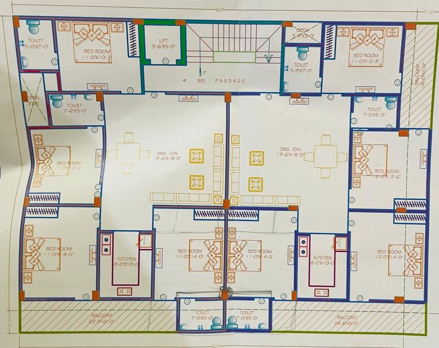 housing reality society Cluster Plan For 1st Floor