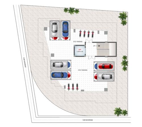  akshay-heights Akshay Heights Cluster Plan For Ground Floor