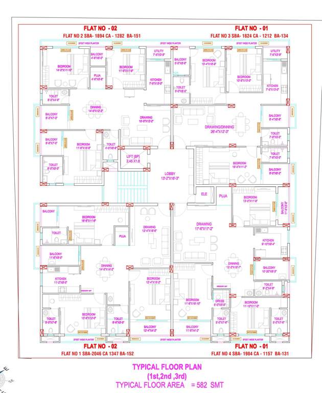  paradise Stalwart Paradise Cluster Plan from 1st to 3rd Floor