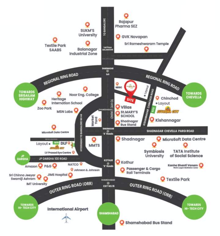  kalpavruksha farm plots Location Plan