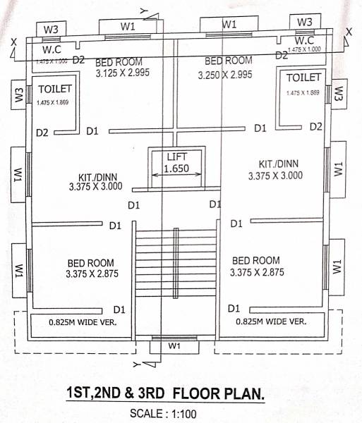  shivam-aparment Shivam Aparment Typical Cluster Plan
