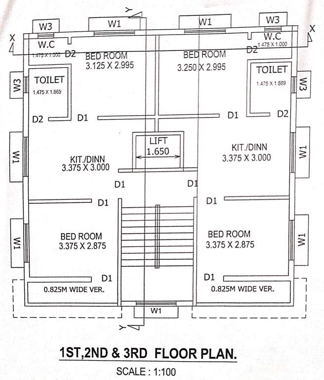  shivam aparment Shivam Aparment Typical Cluster Plan