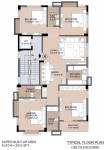Gaurav Apartment Typical Cluster Plan  gaurav-apartment Gaurav Apartment Typical Cluster Plan