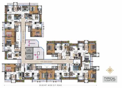  shanti-niketan Shanti Niketan Building No 4 Cluster Plan