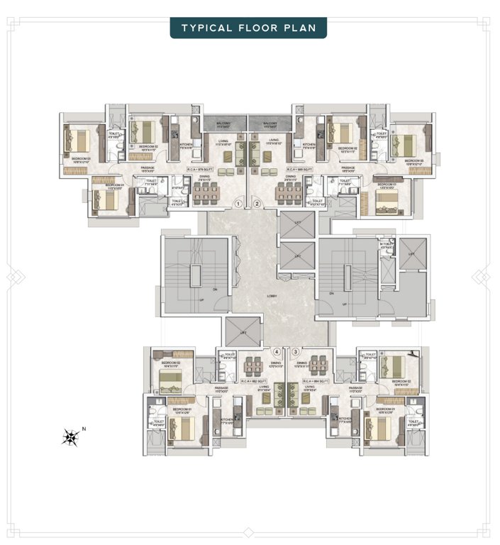  amaraa Amaraa Cluster Plan for Typical Floor Plan