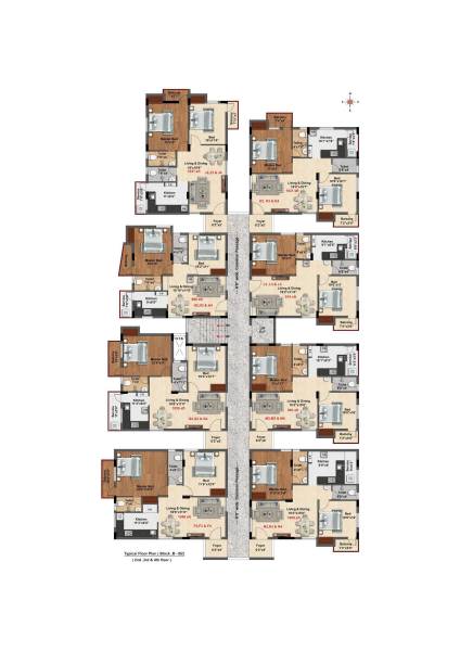 Block B Cluster Plan from 2nd to 4th Floor vatsa-amaze Block B Cluster Plan from 2nd to 4th Floor