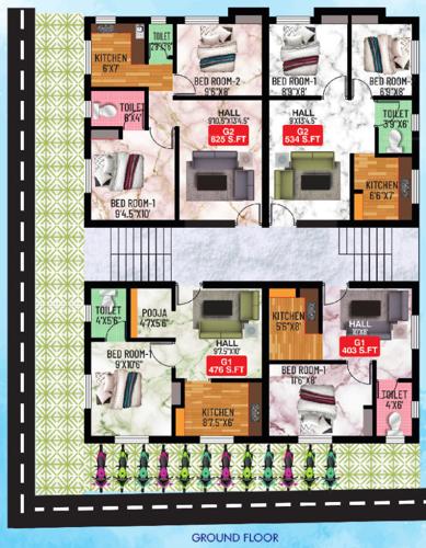  hritvi Crest Hritvi Cluster Plan for ground Floor