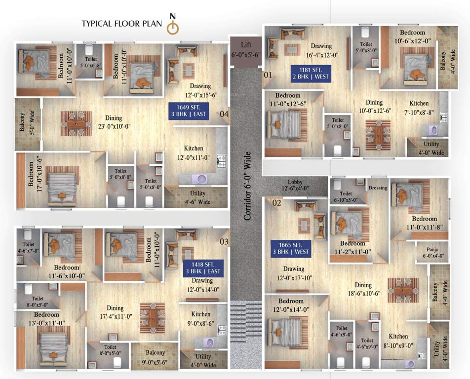  sri bharath elite Sri Bharath Elite Cluster Plan from 1st to 5th Floor