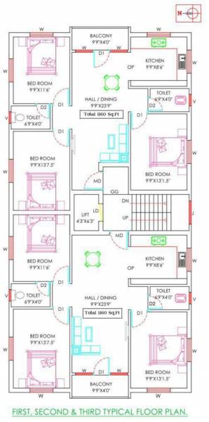  sai-deccan Sai Deccan Typical Cluster Plan