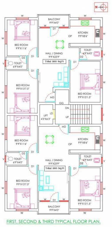  sai deccan Sai Deccan Typical Cluster Plan