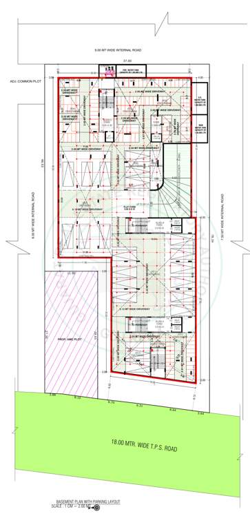  greens Block A To C Cluster Plan For Basement Floor 