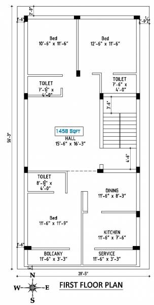  sri-sai-kubera Block A And B Cluster Plan For 1st Floor