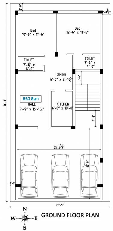  sri sai kubera Block A And B Cluster Plan For Ground Floor
