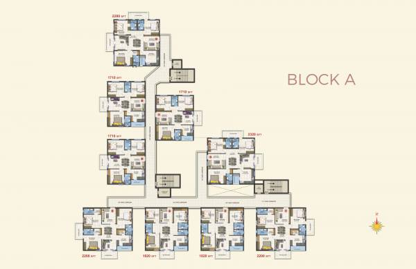  fortune-heights Towers 1 Cluster Plan for Typical Floor