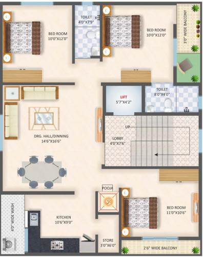  sai-naman-vii Sai Naman VII Cluster Plan For Typical Floor Plan