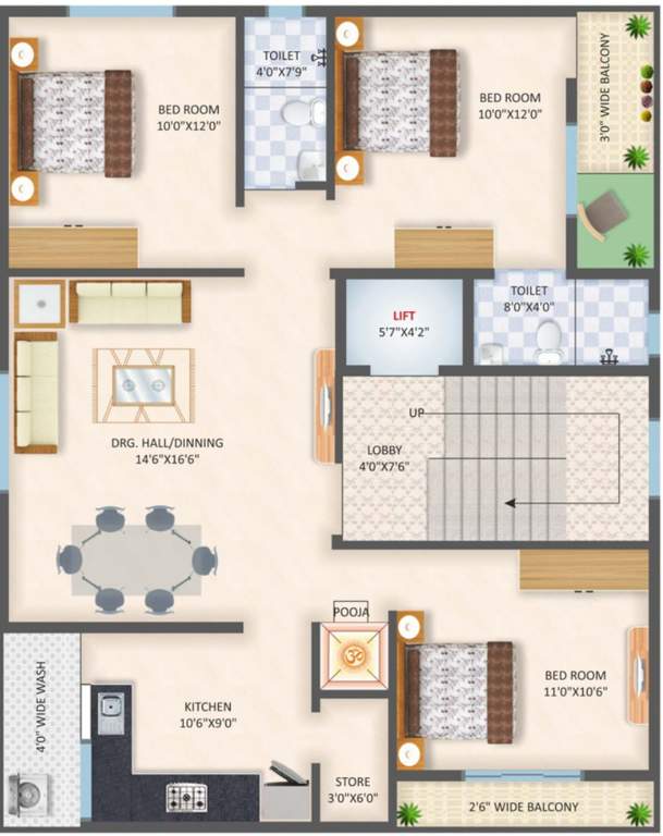  sai naman vii Sai Naman VII Cluster Plan For Typical Floor Plan
