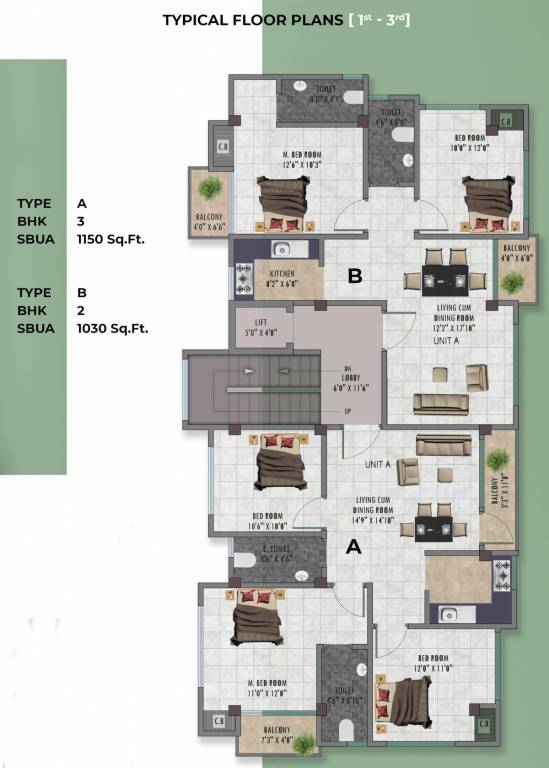 prankrishna green Prankrishna Green Typical Cluster Plan