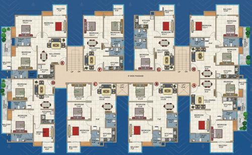 Ratna Villa Cluster Plan From 2nd To 4th Floor ratna-villa Ratna Villa Cluster Plan From 2nd To 4th Floor