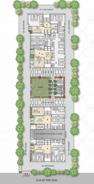  texas-repose Block A,B,C,D Cluster Plan For Ground Floor