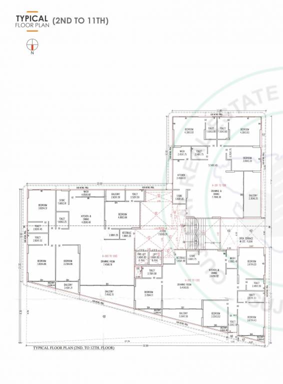  riverside 38 Block A Cluster Plan from 2nd to 11th Floor