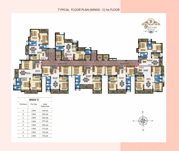 Wing C Cluster Plan for 1st Floor dream-towers Wing C Cluster Plan for 1st Floor