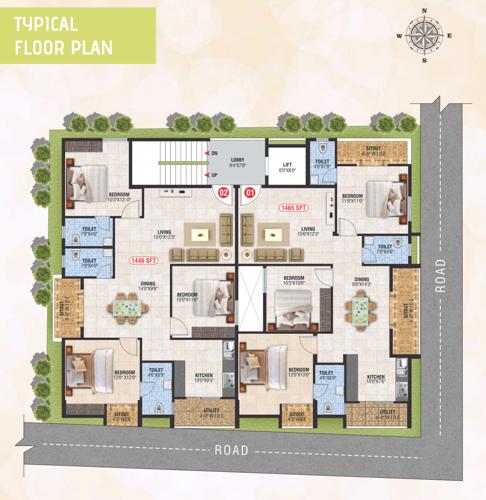  sri-sai-elite Sri Sai Elite Cluster Plan from 1st to 5th Floor
