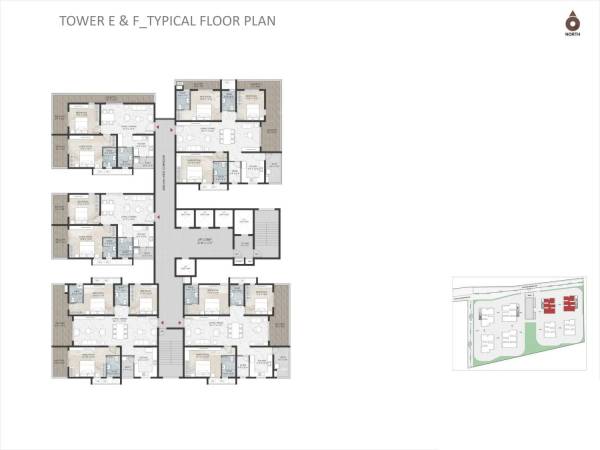  vrindavan Block E And F Cluster Plan from 1st to 49th Floor
