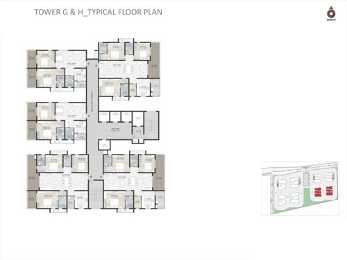  vrindavan Block G And H Cluster Plan from 1st to 49th Floor