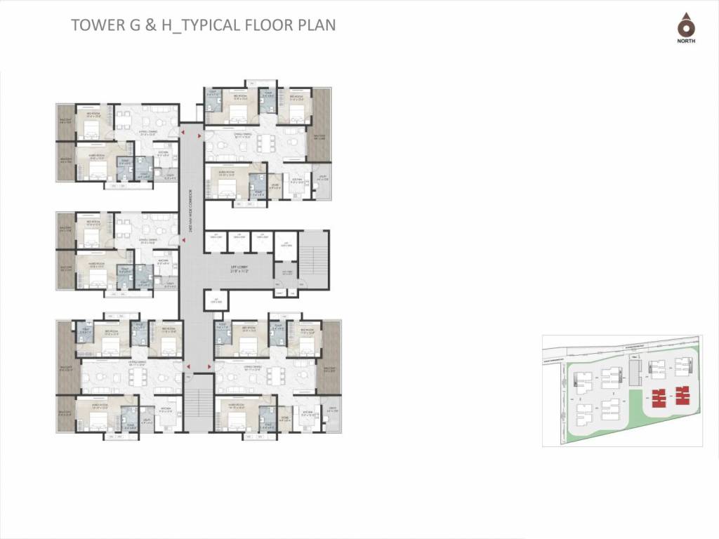  vrindavan Block G And H Cluster Plan from 1st to 49th Floor