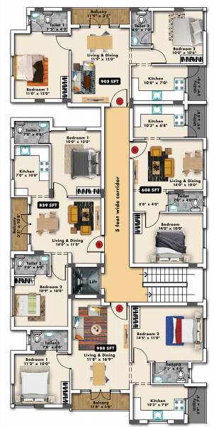  pooram Pooram Cluster Plan For Typical Floor Plan