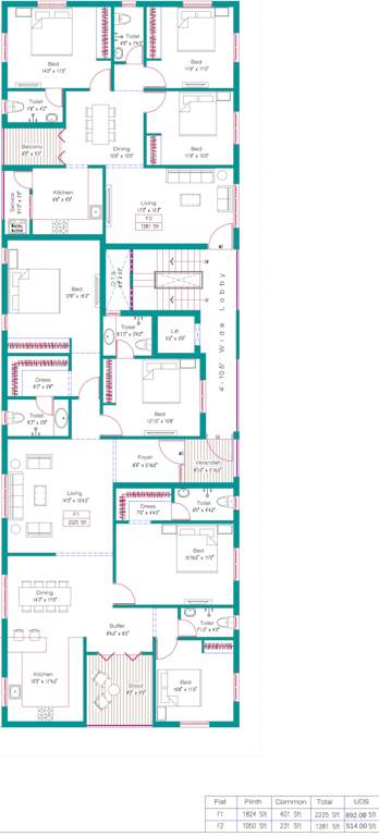  palmera garden Palmera Garden Cluster Plan For 1st Floor