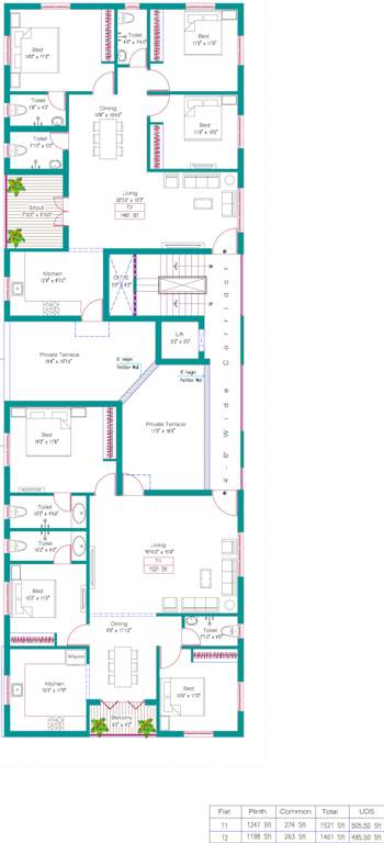  palmera garden Palmera Garden Cluster Plan For 3rd Floor