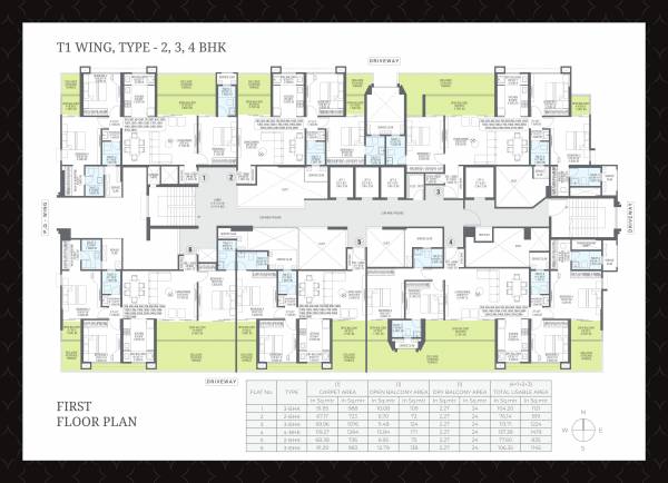  l-axis-phase-iii-cluster-b T1 Wing Cluster Plan for 1st Floor
