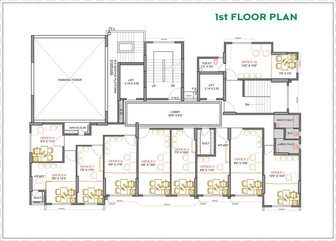  rajanigandha chsl Rajanigandha CHSL Cluster Plan for 1st Floor