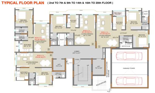  rajanigandha-chsl Rajanigandha CHSL Cluster Plan for Typical Floor