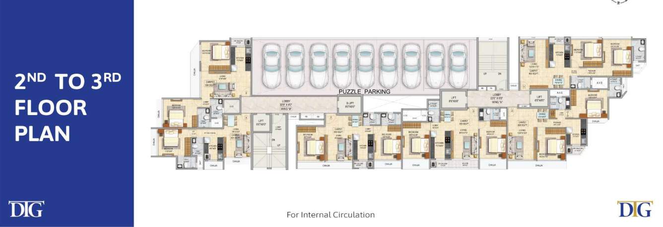  dtg avenue 68 Wing A Cluster Plan from 2nd to 3rd Floor