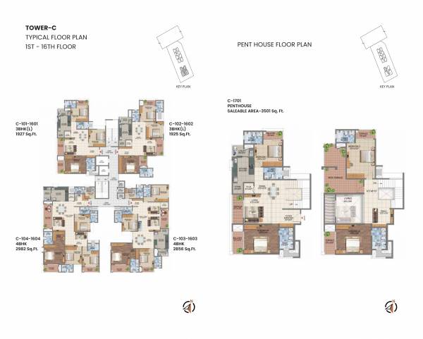 Tower C Cluster Plan from 1st to 18th Floor euphora Tower C Cluster Plan from 1st to 18th Floor