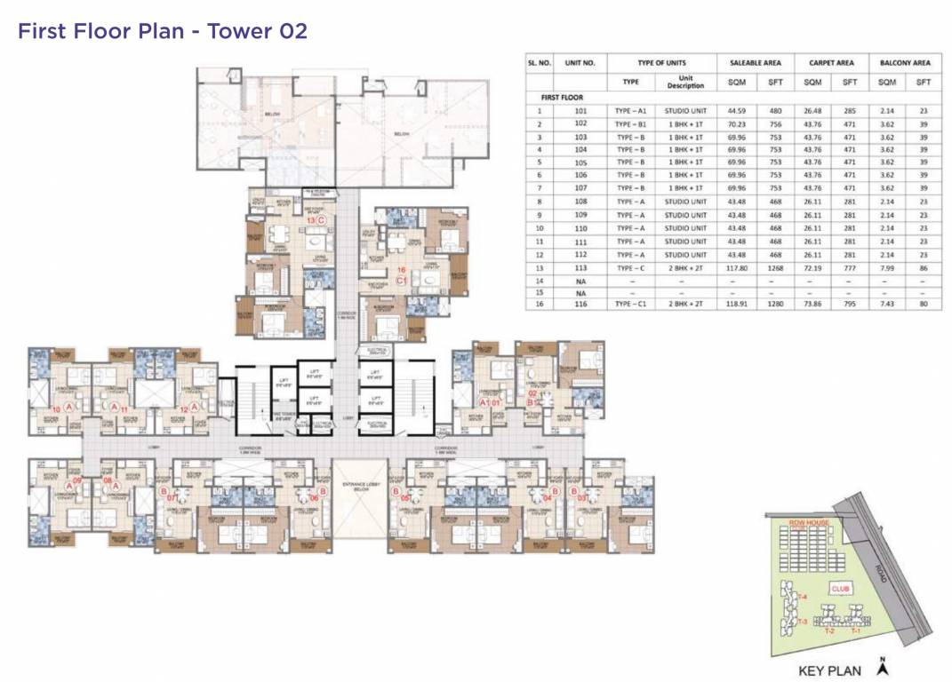  song bird Tower 2 Cluster Plan For 1st Floor