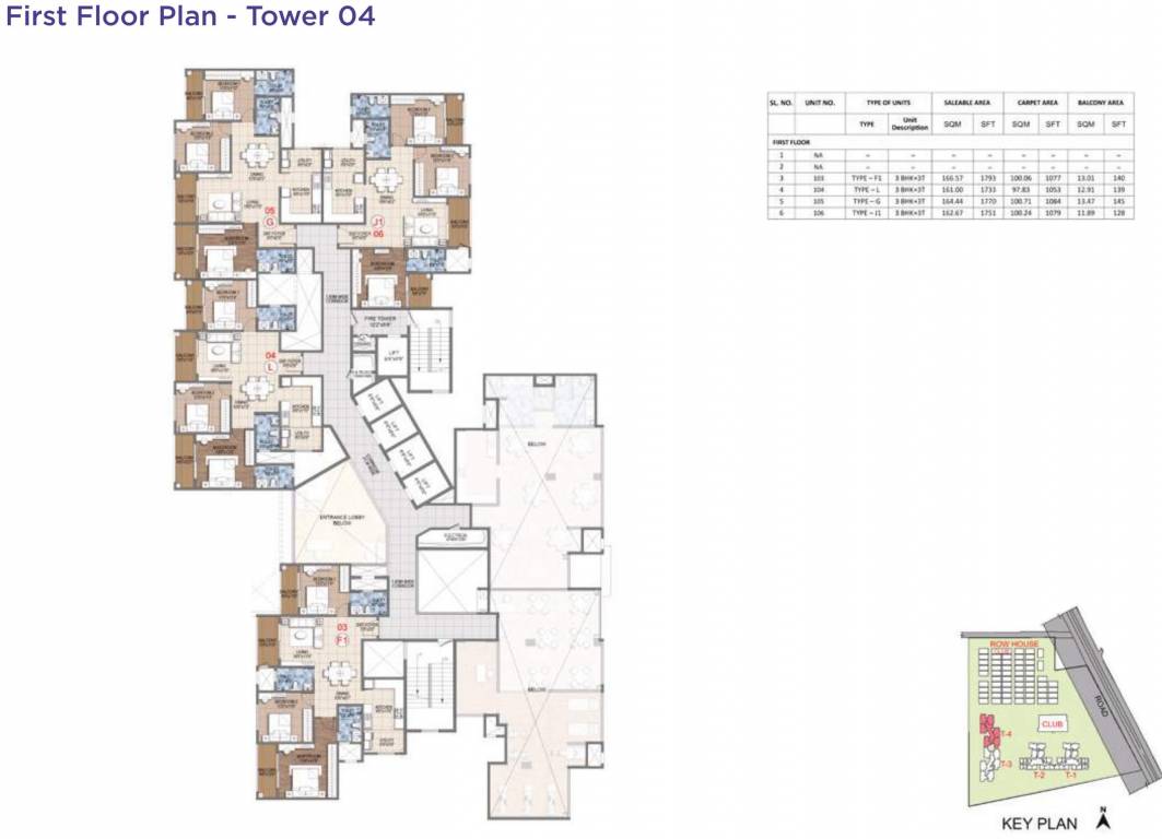  song bird Tower 4 Cluster Plan For 1st Floor