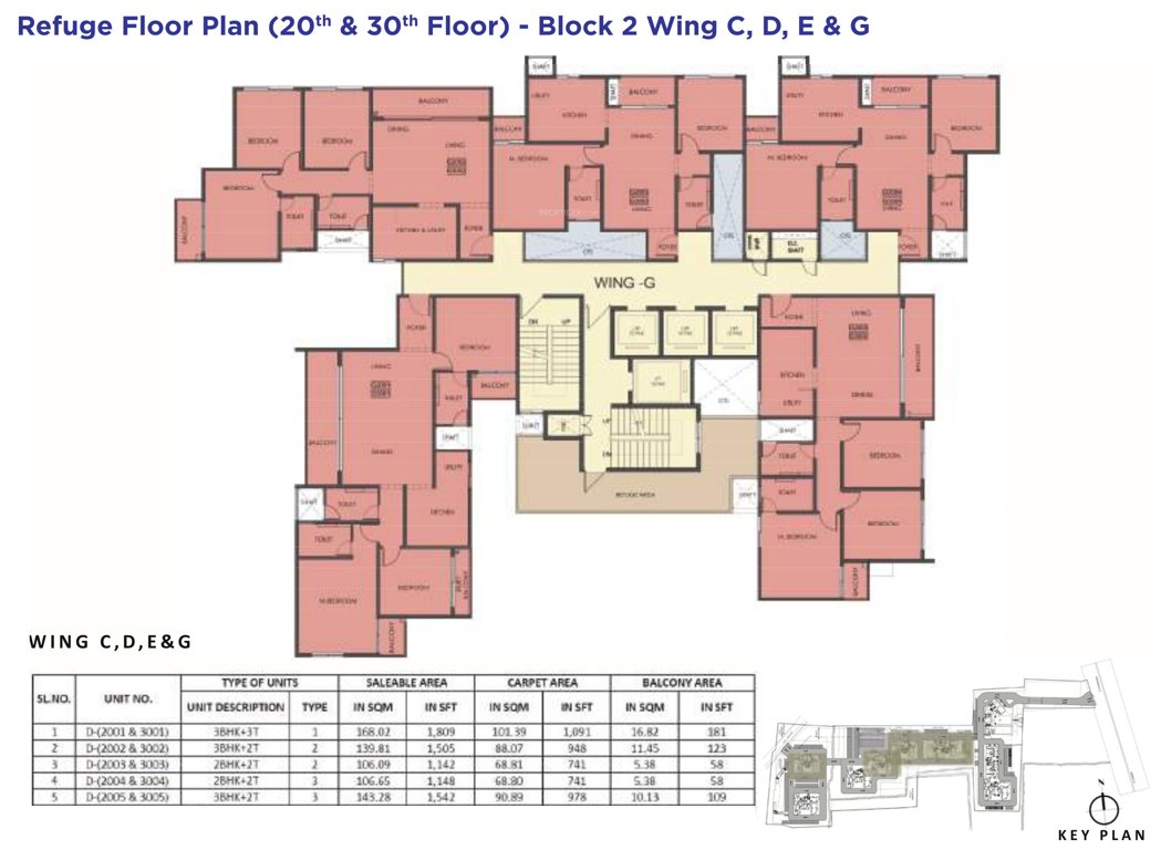  lumina Tower B Wing D Cluster Plan From 20th To 30th Floor