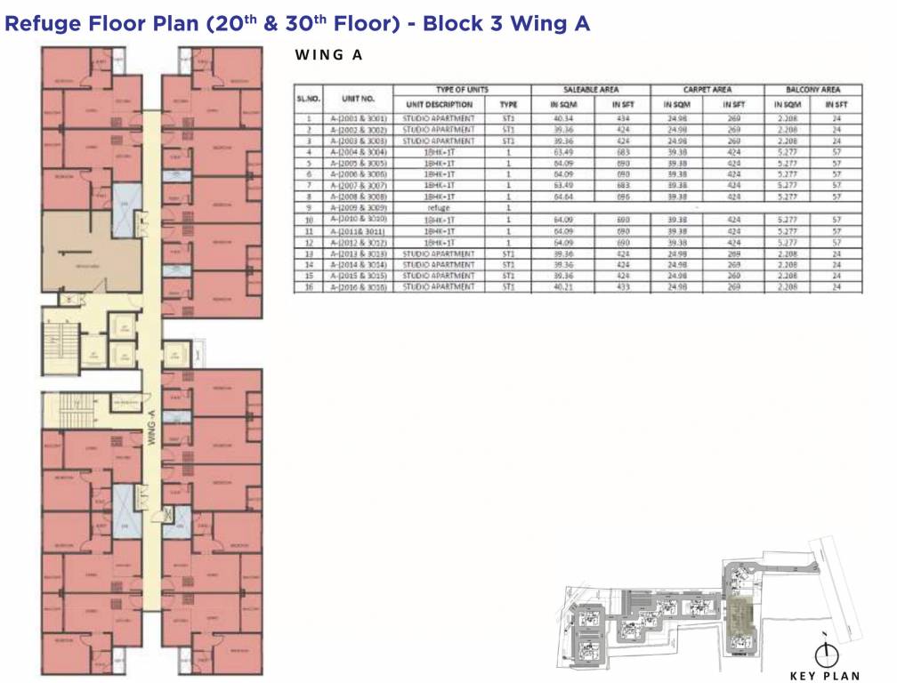  lumina Tower C Wing G Cluster Plan For 20th & 30th Floor
