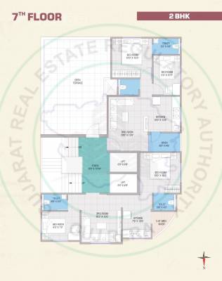  vraj-elegance Vraj Elegance Cluster Plan for 7th Floor