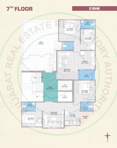  vraj-elegance Vraj Elegance Cluster Plan for 7th Floor