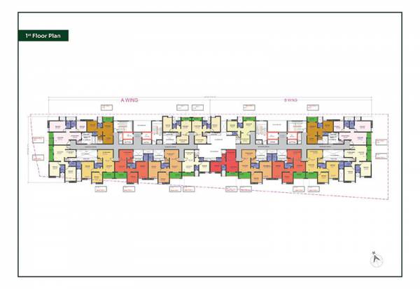 48-central-park Wing A And Wing B Cluster Plan for 1st Floor