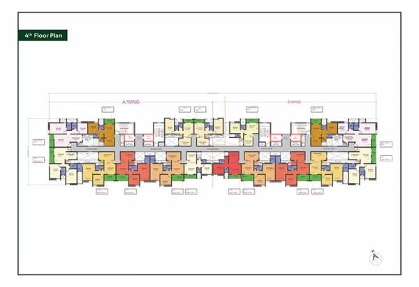  48-central-park Wing A And Wing B Cluster Plan for 4th Floor
