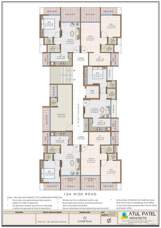  side paradise Lake Side Paradise Cluster Plan for 1st Floor