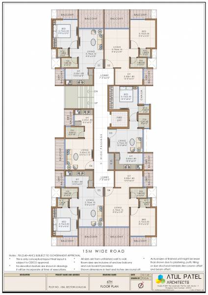  side-paradise Lake Side Paradise Cluster Plan for 6th Floor
