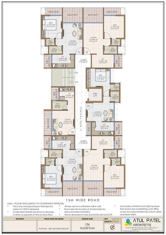  side paradise Lake Side Paradise Cluster Plan for 7th Floor