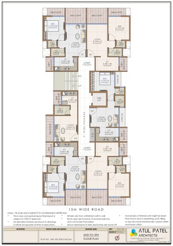  side-paradise Lake Side Paradise Cluster Plan from 2nd to 5th Floor